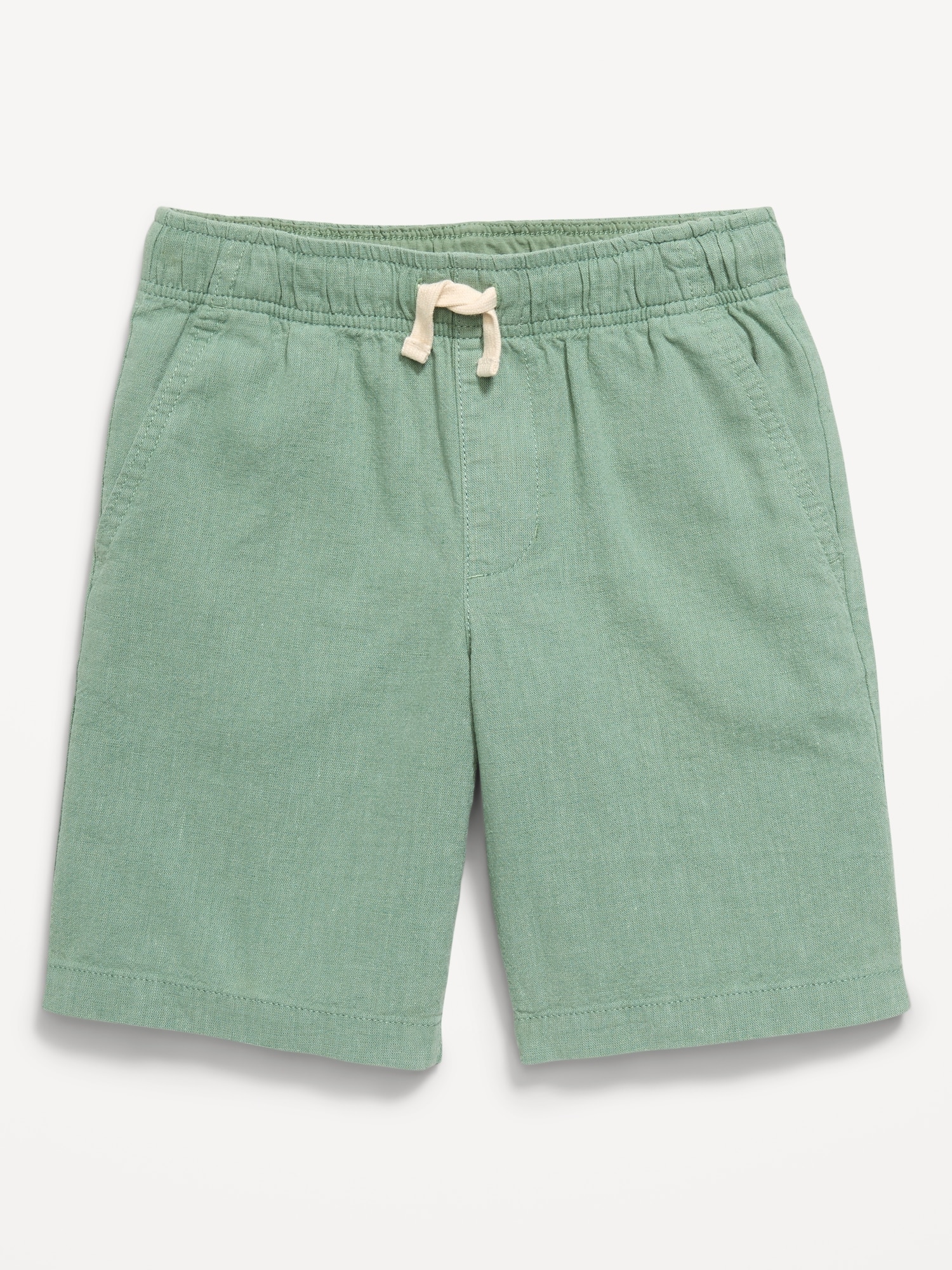 Knee Length Linen-Blend Dock Shorts for Boys