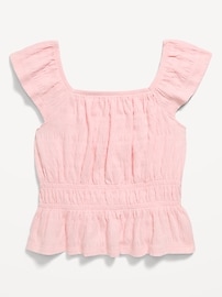 Image number 3 showing, Ruffled Smocked Top for Girls