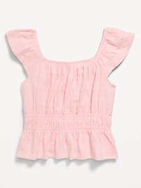 Image number 2 showing, Ruffled Smocked Top for Girls