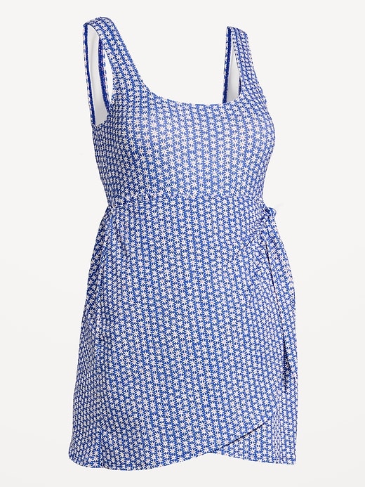 Image number 2 showing, Maternity Classic Wrap Swim Dress