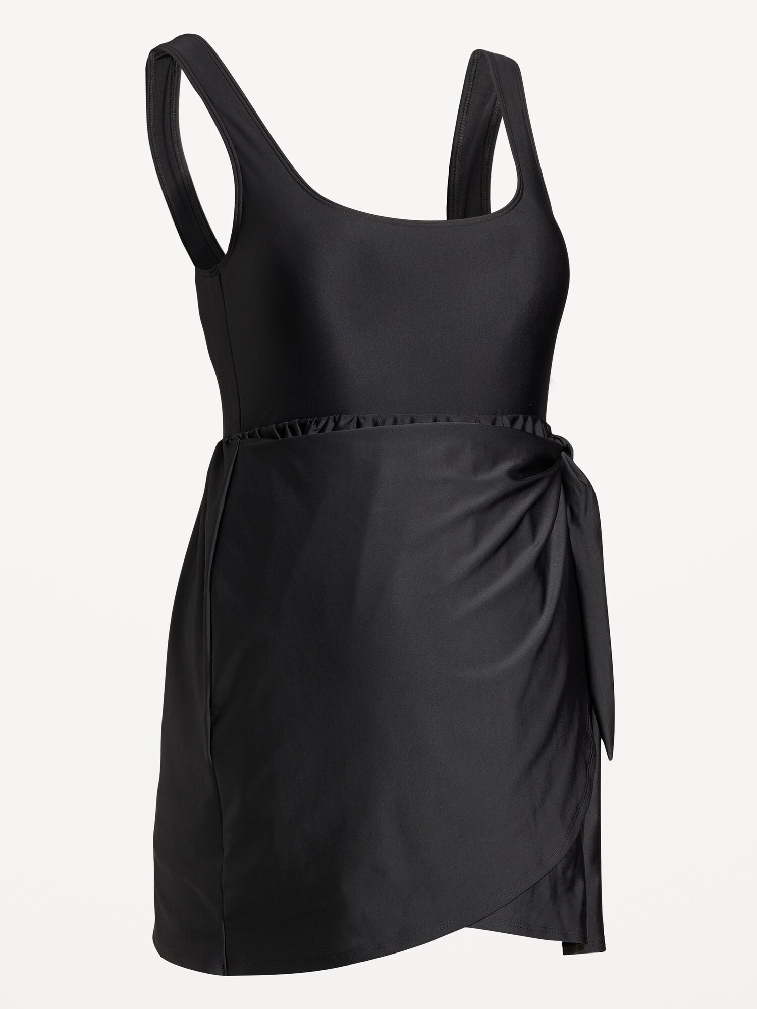 Женское платье Old Navy Maternity Classic Wrap Swim Dress, цвет: Чёрный — фото 4