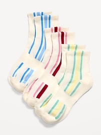 Image number 1 showing, Athletic Quarter Crew Sock 3-Pack for Women