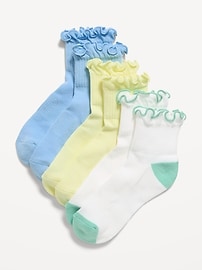 Image number 1 showing, Ruffled Athletic Socks 3-Pack