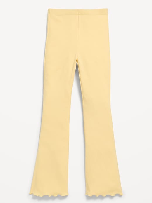 Image number 1 showing, High-Waisted Ribbed Flared Leggings for Girls