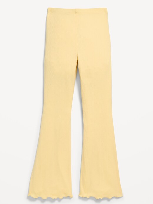 Image number 2 showing, High-Waisted Ribbed Flared Leggings for Girls