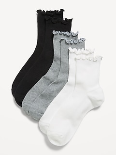 Ruffled Crew Sock 3-Pack for Women