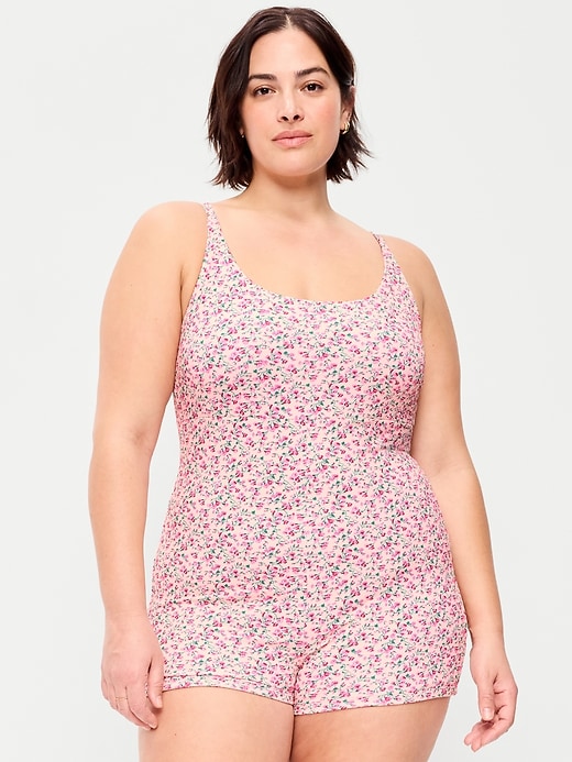 Image number 7 showing, Textured Swim Romper -- 2.5-inch inseam