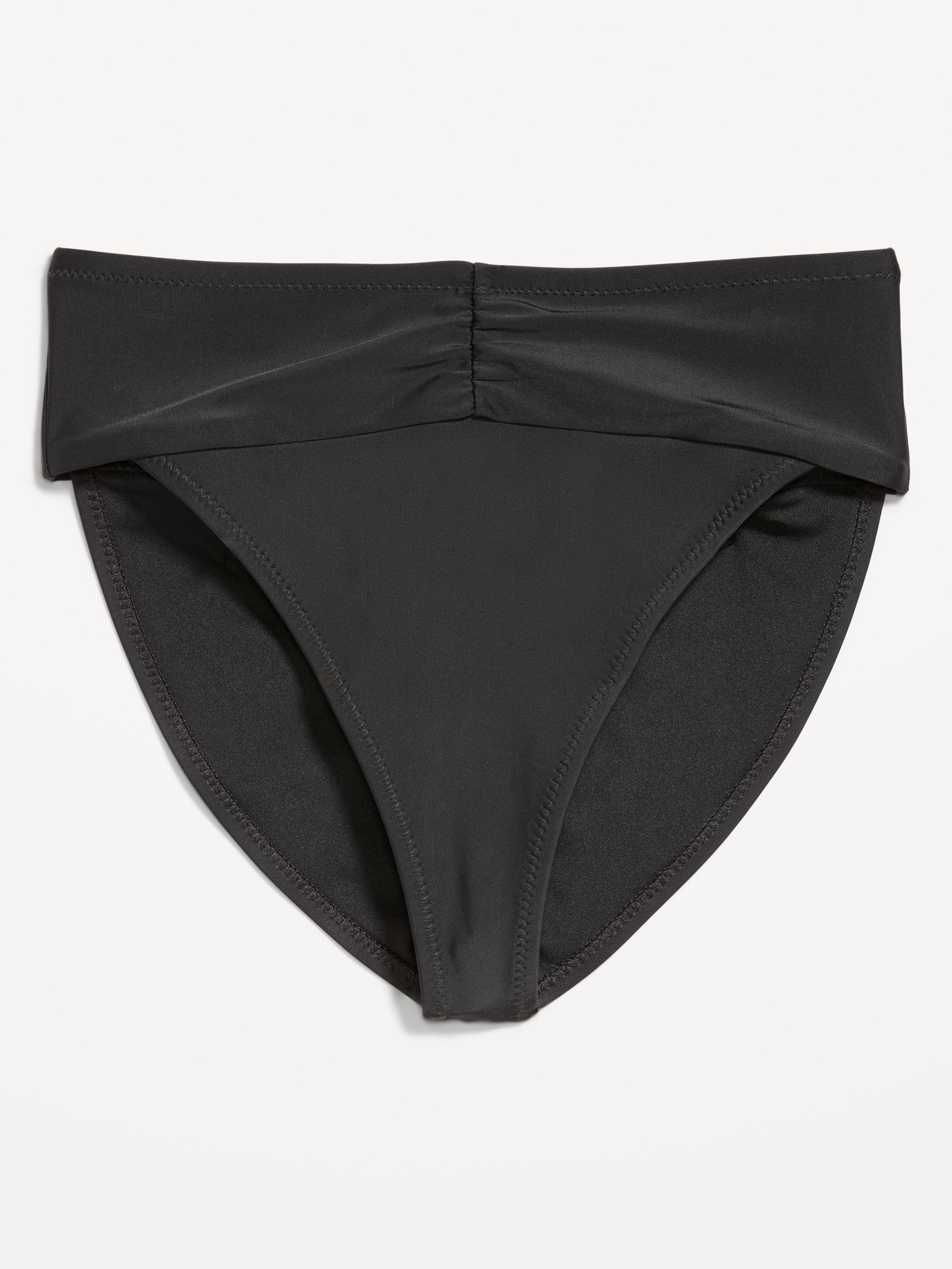 High-Waisted Cinched Bikini Swim Bottoms