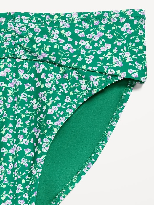 Image number 7 showing, High-Waisted Cinched Bikini Swim Bottoms