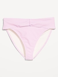 Image number 1 showing, High-Waisted Cinched Bikini Swim Bottoms