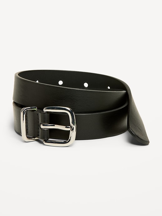 Image number 1 showing, Classic Faux-Leather Belt