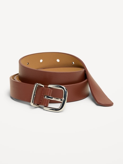 Image number 1 showing, Classic Faux-Leather Belt
