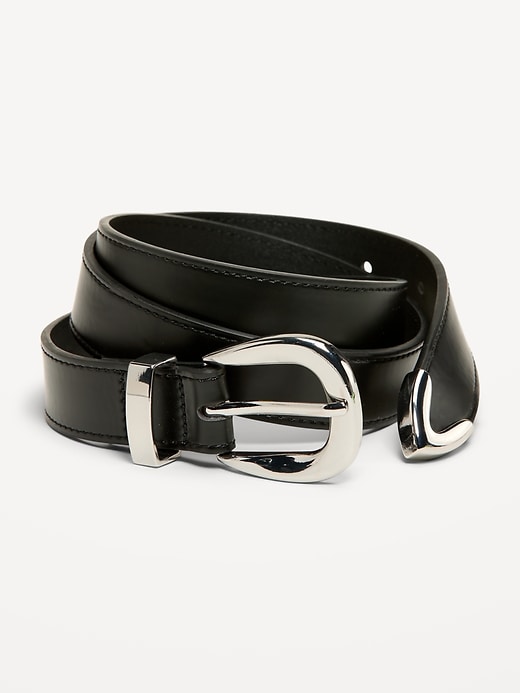 Image number 1 showing, Faux-Leather Western Belt