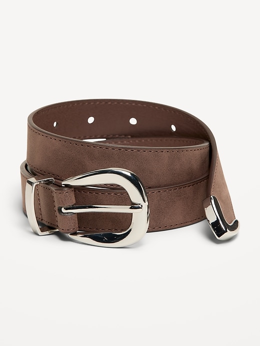 Image number 1 showing, Faux-Leather Western Belt