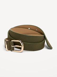 Classic Faux-Leather Belt