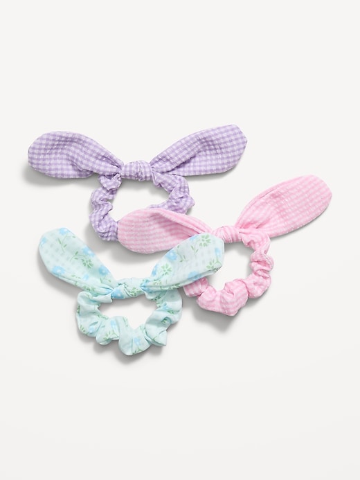 Image number 2 showing, Outtek™ Bunny Hair-Ties 3-Pack for Toddler Girls