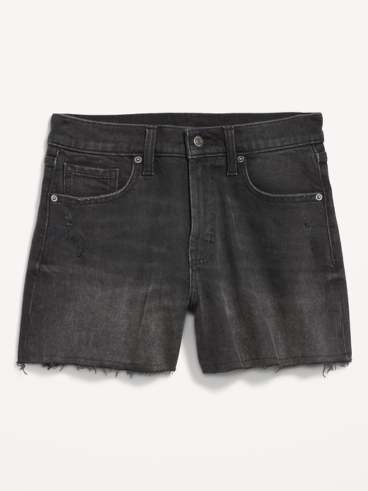 Image number 2 showing, Curvy High-Waisted OG Jean Cut-Off Shorts -- 4-inch inseam