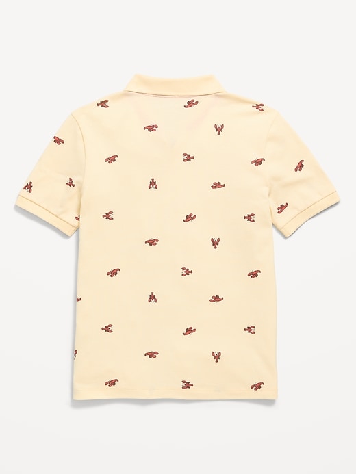 Image number 3 showing, Printed Short-Sleeve Pique Polo Shirt for Boys