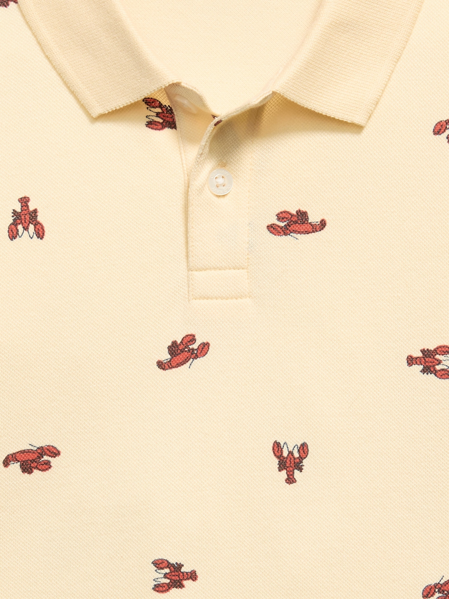 Printed Short-Sleeve Pique Polo Shirt for Boys