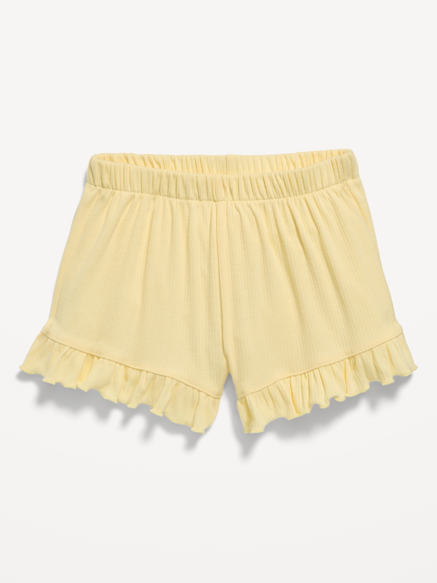 Image number 1 showing, Ribbed Ruffled Shorts for Toddler Girls