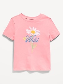 Image number 1 showing, Short-Sleeve Graphic T-Shirt for Toddler Girls