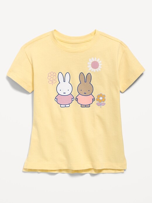 Image number 1 showing, Miffy™ Oversized Graphic Tunic T-Shirt for Toddler Girls