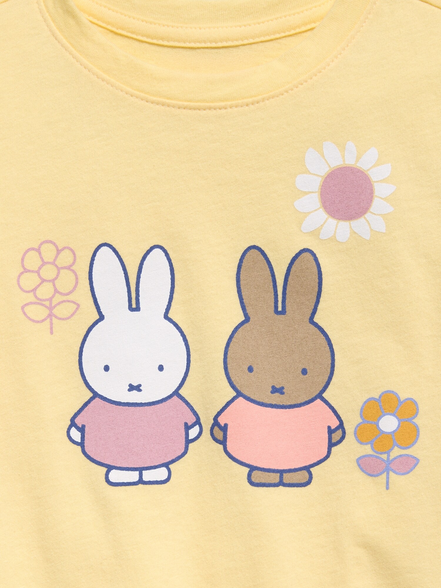 Футболка Old Navy Miffy™ Oversized Graphic Tunic T-Shirt для девочек-малышей, цвет: Золотой — фото 3