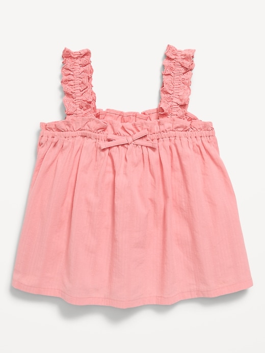 Image number 1 showing, Sleeveless Textured Seersucker Top for Toddler Girls