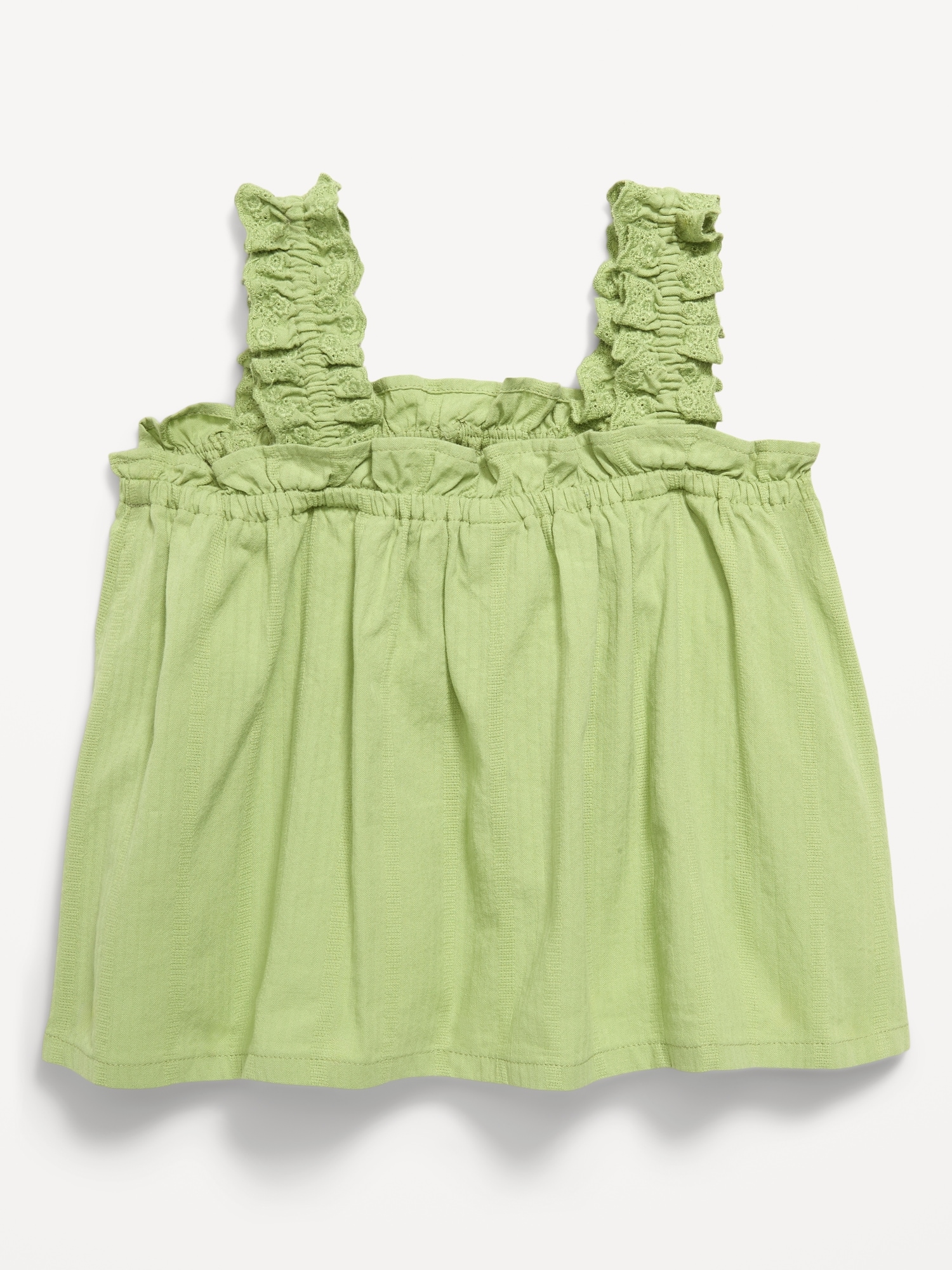Sleeveless Textured Seersucker Top for Toddler Girls