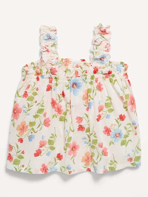 Image number 2 showing, Printed Sleeveless Ruffled Top for Toddler Girls
