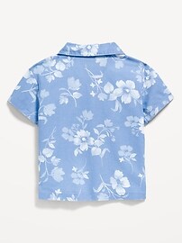 Image number 3 showing, Printed Short-Sleeve Linen-Blend Shirt for Baby