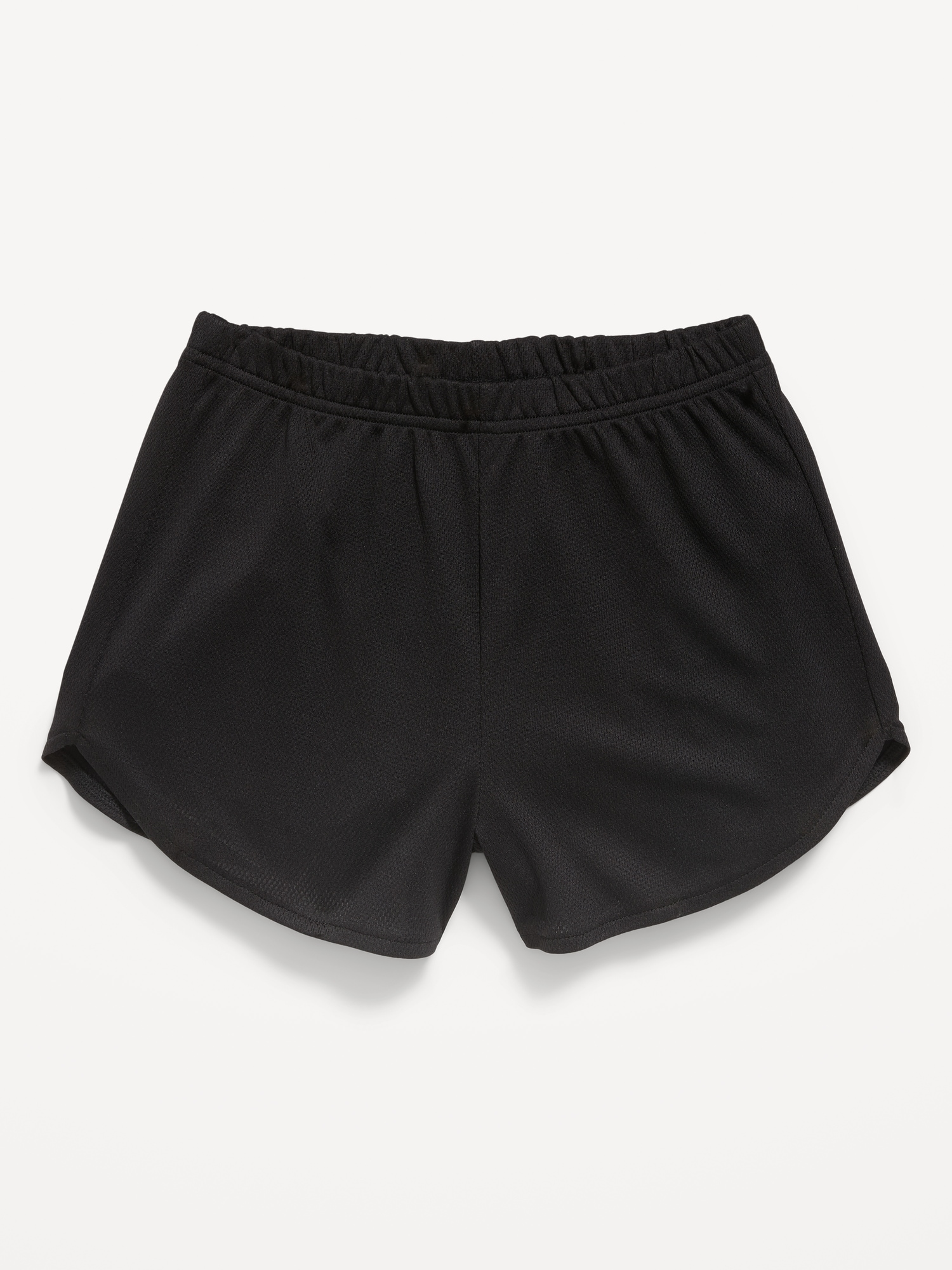 High-Waisted Mesh Dolphin-Hem Shorts for Girls