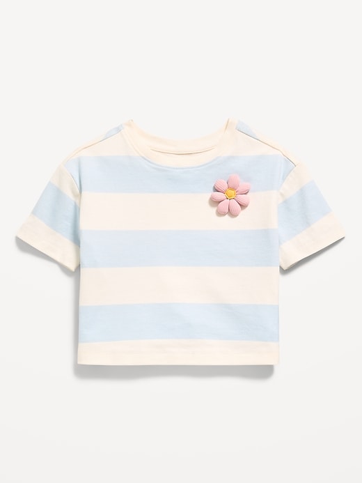 Image number 2 showing, Boxy Short-Sleeve Applique T-Shirt for Toddler Girls