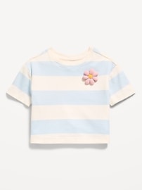 Image number 2 showing, Boxy Short-Sleeve Applique T-Shirt for Toddler Girls