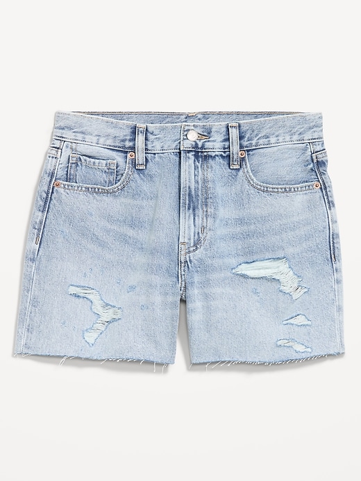 Image number 4 showing, High-Waisted OG Jean Cut-Off Shorts -- 4-inch inseam