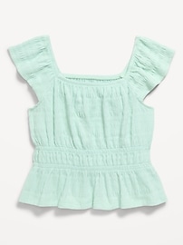 Image number 2 showing, Ruffled Smocked Top for Girls