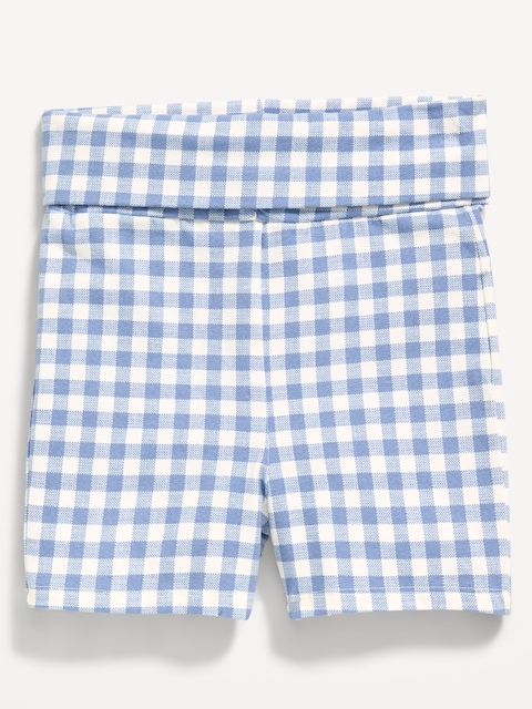 Foldover Jersey Biker Shorts for Girls