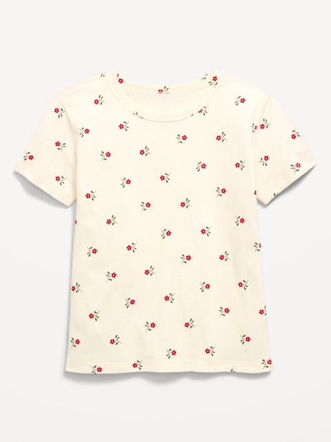 Softest Printed Short-Sleeve T-Shirt for Girls