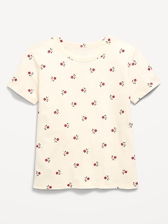 Softest Printed Short-Sleeve T-Shirt for Girls