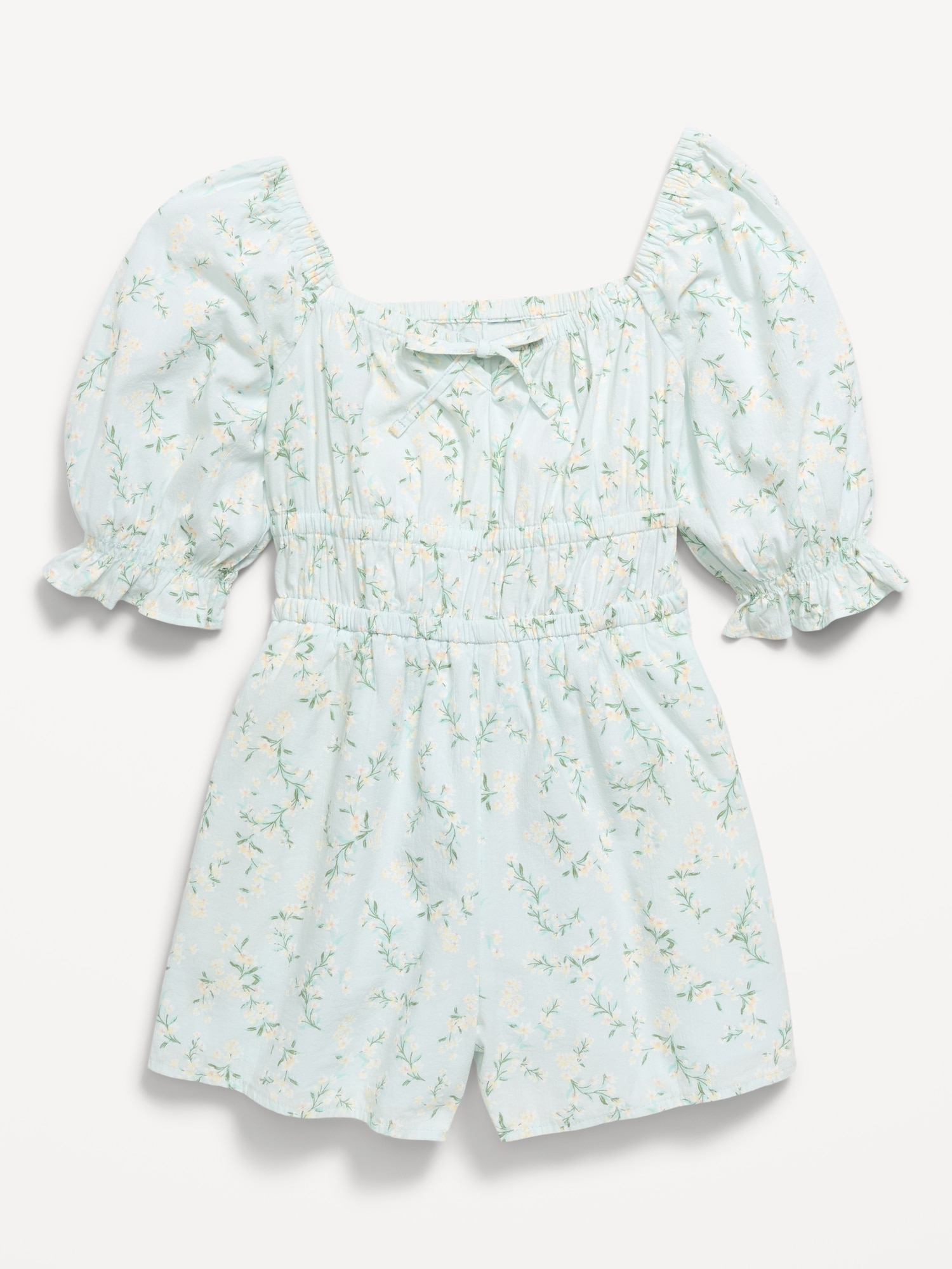 Printed Fit and Flare Romper for Girls