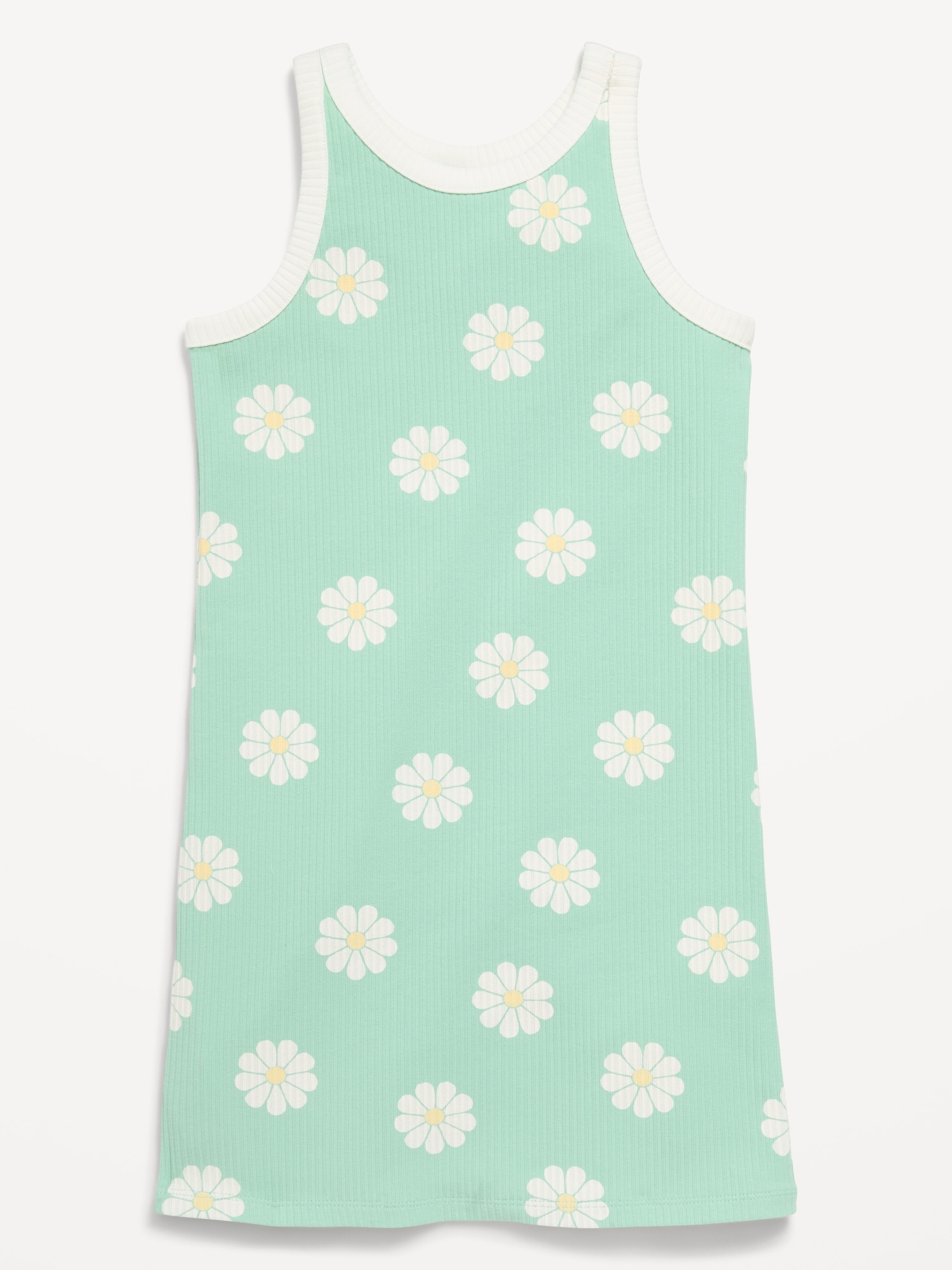 Printed Ribbed Tank Dress for Girls
