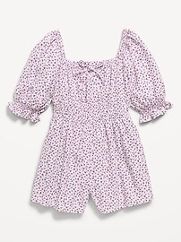 Image number 3 showing, Printed Fit and Flare Romper for Girls