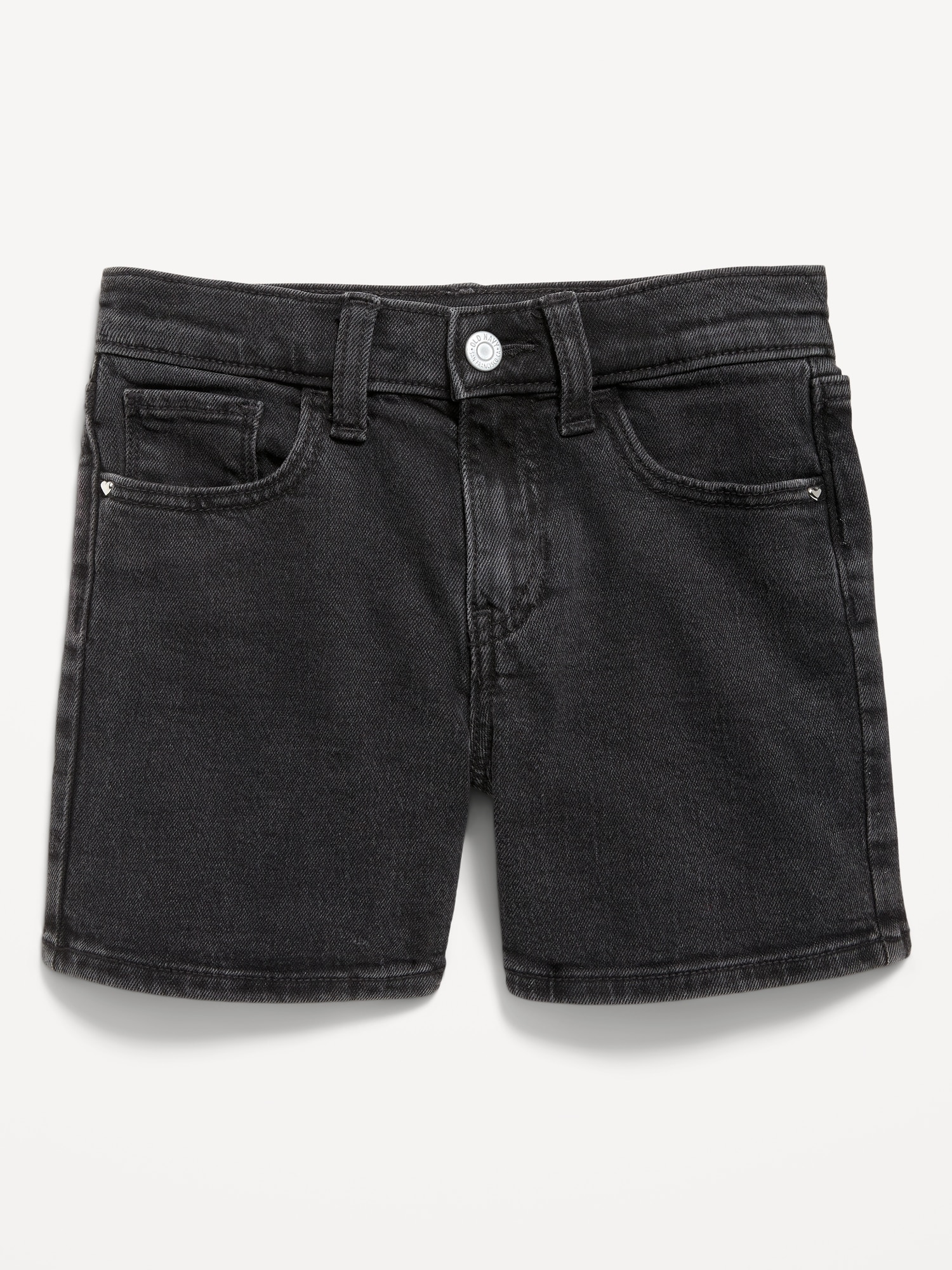 High-Waisted Jean Midi Shorts for Girls