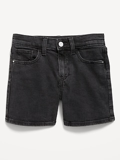 High-Waisted Jean Midi Shorts for Girls