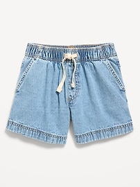 Image number 1 showing, High-Waisted Pull-On Jean Shorts for Girls
