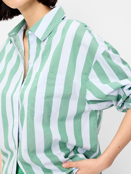 Image number 4 showing, Oversized Button-Down Boyfriend Shirt