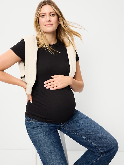 Image number 3 showing, Maternity Snug Short-Sleeve T-Shirt
