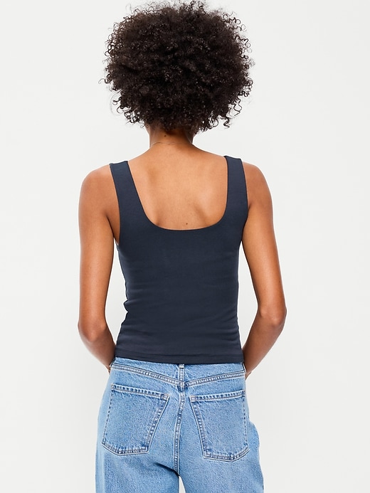 Image number 2 showing, Hug Double-Layer Scoop-Neck Tank Top