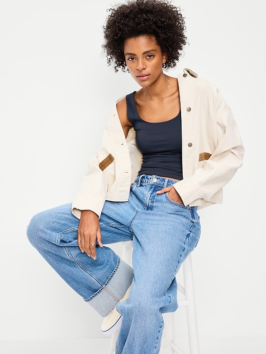 Image number 3 showing, Hug Double-Layer Scoop-Neck Tank Top