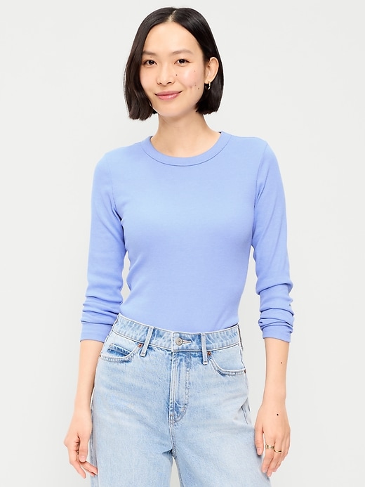 Image number 1 showing, Snug Long-Sleeve Crew-Neck T-Shirt